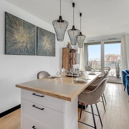 Chlebova - Riverside View Terrace, Free Parking, Gym & Kidsplay By Downtown Apartments Gdańsk Kültér fotó