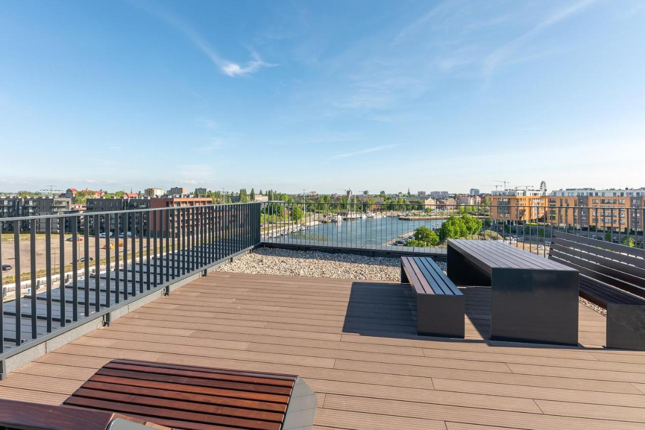 Chlebova - Riverside View Terrace, Free Parking, Gym & Kidsplay By Downtown Apartments Gdańsk Kültér fotó