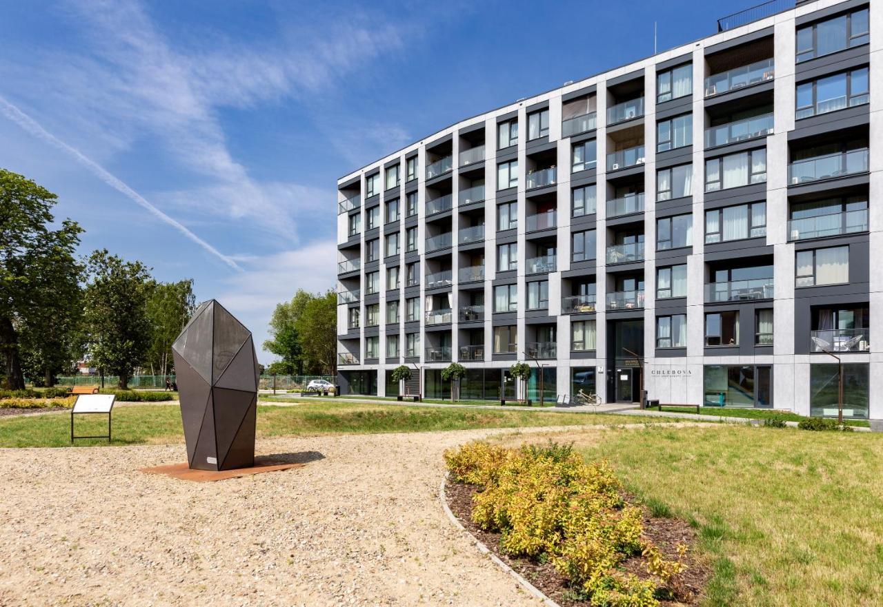 Chlebova - Riverside View Terrace, Free Parking, Gym & Kidsplay By Downtown Apartments Gdańsk Kültér fotó